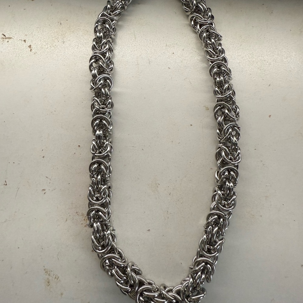 Intricate Silver Byzantine Necklace